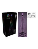 Árbol de Navidad 370 LEDS RGB Negro, Exterior, Ø70 x 210 cm BASICS