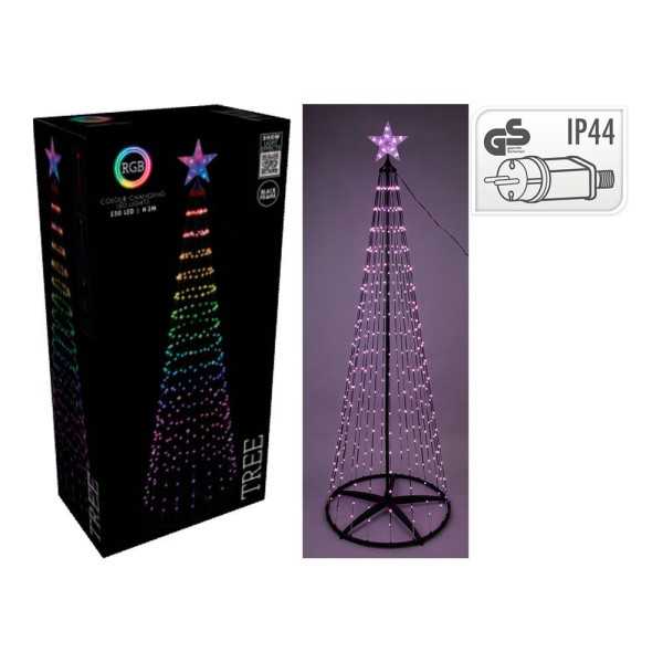 Árbol de Navidad 550 LEDS RGB, Negro, Ø103 x 300 cm BASICS
