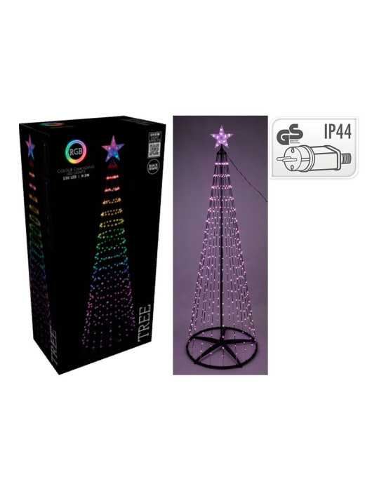 Árbol de Navidad 550 LEDS RGB, Negro, Ø103 x 300 cm BASICS