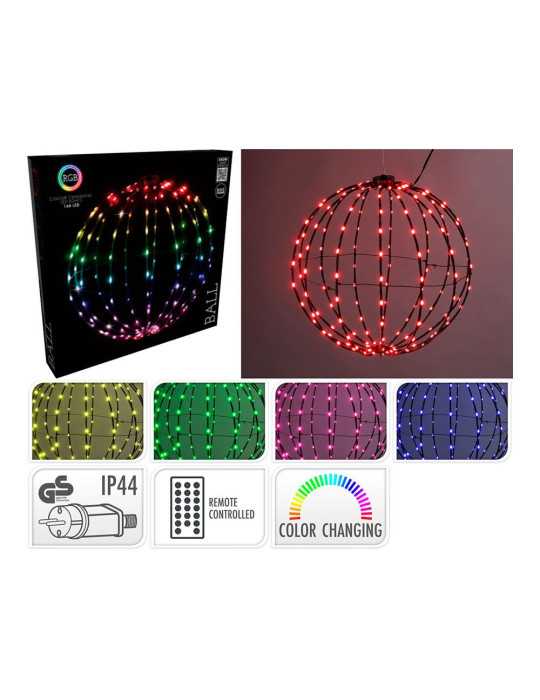 Bola Metálica Plegable, con 168 LEDS RGB, Ø40 cm BASICS
