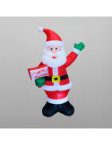 Figura Hinchable con LED para Exterior, Papa Noel, 75 x 50 x 125 cm BASICS