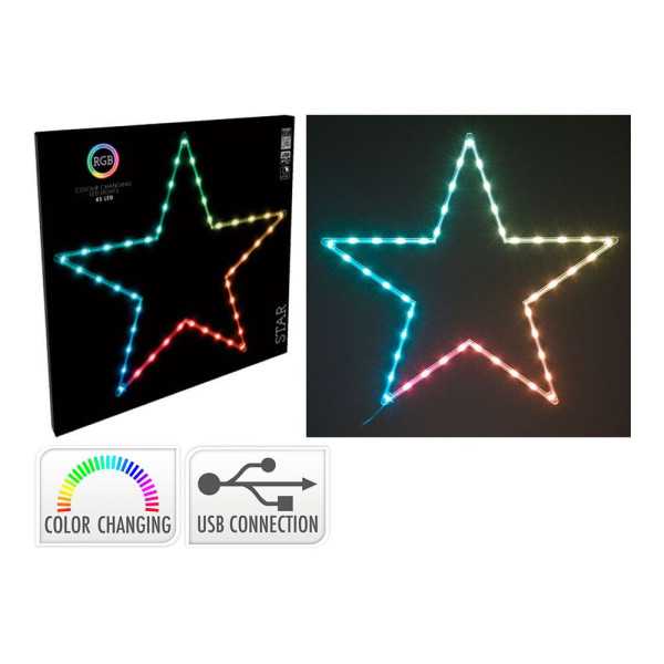 Estrella RGB 45 LED, Multifunción, Interior, 60 x 0,6 x 57 cm BASICS