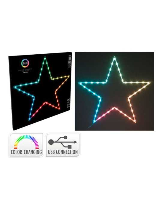 Estrella RGB 45 LED, Multifunción, Interior, 60 x 0,6 x 57 cm BASICS