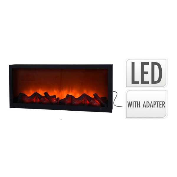 Iluminación Decorativa con Forma de Chimenea de LED 57 x 10 x 25 cm BASICS