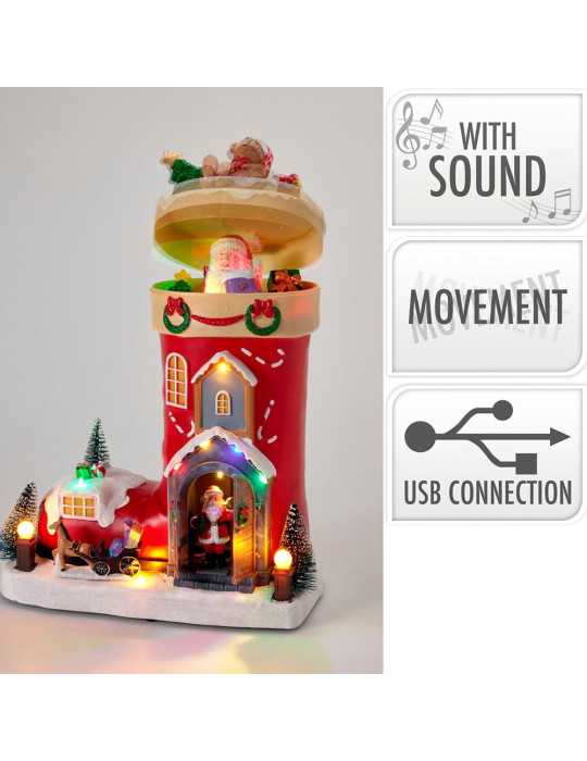 Escena Bota LED Multicolor, con Movimiento y Música, 26 x 14 x 34 cm BASICS