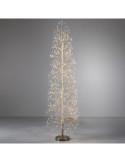 Árbol de Navidad Dorado, Uso Exterior, Blanco Frío/Cálido, 600 LEDS, 1 m BASICS