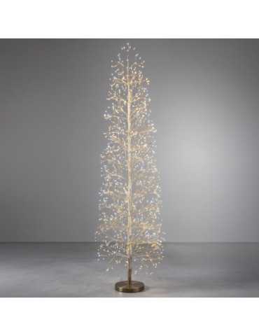 Árbol de Navidad Dorado, Uso Exterior, Blanco Frío/Cálido, 1600 LEDS, 1,5 m BASICS