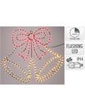 Figura LED Decorativa Campana de Navidad, Bicolor, Uso Exterior, 223 LEDS, 60,5 x 51,5 cm BASICS