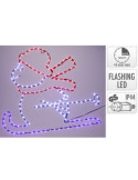 Figura LED Decorativa Muñeco de Navidad, Multicolor, Uso Exterior, 172 LEDS, 53 x 45 cm BASICS