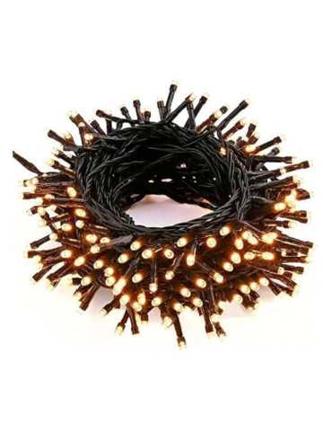 Guirnalda 2400 LED Blanco Cálido Cable Negro BASICS
