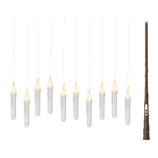 Velas LED Efecto Llama Mágica para Uso Interior, 10 uds + Barita LUMINEO