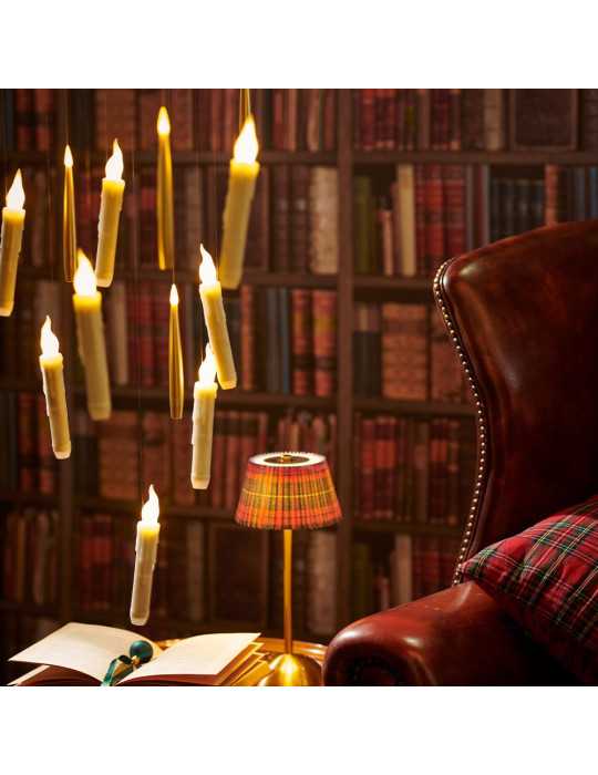Velas LED Efecto Llama Mágica para Uso Interior, 10 uds + Barita LUMINEO