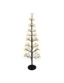 Árbol Micro LED Luz Cálida, Uso Exterior, Función Fija y Parpadeante, 448 LEDS, Ø45 x 120 cm LUMINEO