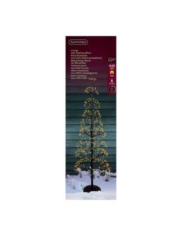 Árbol Micro LED Luz Cálida, Uso Exterior, Función Fija y Parpadeante, 448 LEDS, Ø45 x 120 cm LUMINEO 2