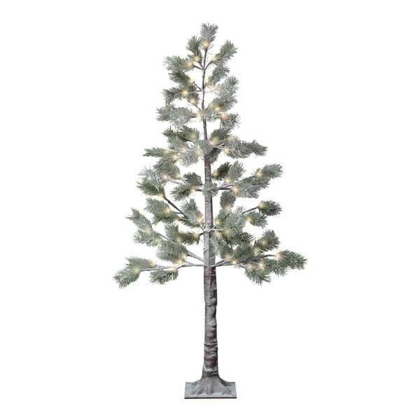 Árbol Efecto Nevado con Función Fija, Uso Exterior, Blanco Cálido, 72 LEDS, Ø60 x 150 cm LUMINEO