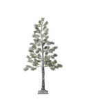 Árbol Efecto Nevado con Función Fija, Uso Exterior, Blanco Cálido, 72 LEDS, Ø60 x 150 cm LUMINEO