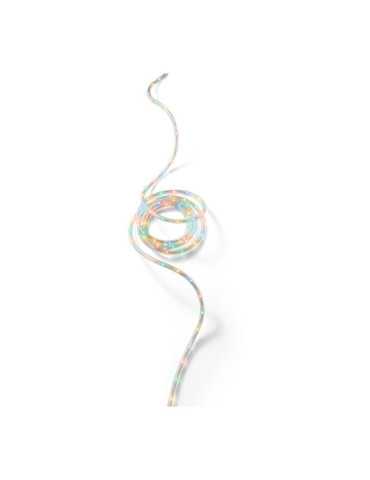 Cordón de Luces LED Multicolor, Uso Exterior, 216 LEDS, 8 Funciones, Alambre Plateado, 9 m LUMINEO