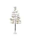 Árbol Nevado con Función Fija, Uso Exterior, Blanco Cálido, 72 LEDS, Ø70 x 150 cm LUMINEO