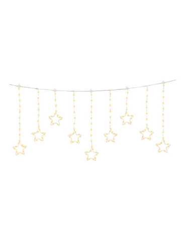 Cortina Multifunción, Exterior, con Estrellas, Blanco Cálido, Cable Cobre, 1,2 m LUMINEO 2