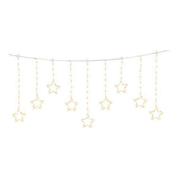 Cortina Multifunción, Exterior, con Estrellas, Blanco Cálido, Cable Cobre, 1,2 m LUMINEO