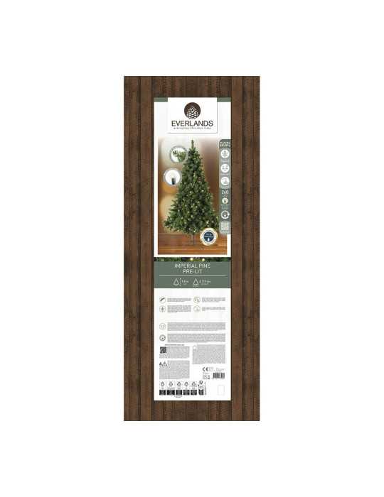 Árbol de Navidad Pino Imperial, Uso Interior, Multifunción, Blanco Cálido, 260 LEDs, Ø117 x 180 cm EVERLANDS
