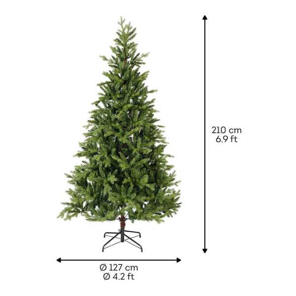 Árbol de Navidad, Uso Interior, tipo Pino Allison, Ø127 x 210 cm EVERLANDS