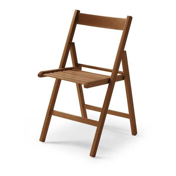 Silla Plegable de Madera Nogal 79x42,5x47,5cm