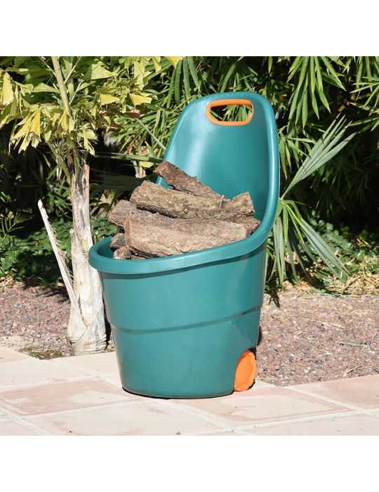 Carro de Jardín Verde 68 l, 53 x 57 x 88,5 cm FAURA