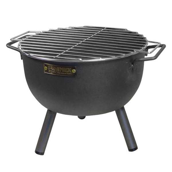 Barbacoa de Sobremesa Redonda con Parrilla Zincada Ø30 x 28 cm EL ZORRO
