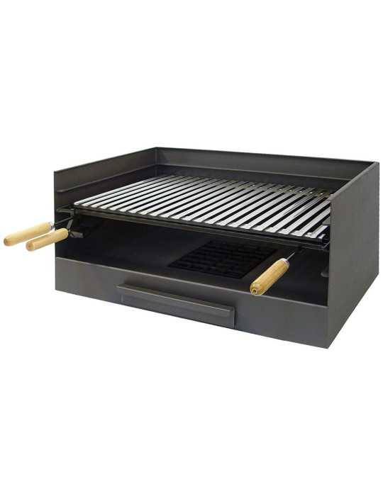 Cajón con Parrilla Inoxidable 61 x 40 x 32 cm EL ZORRO