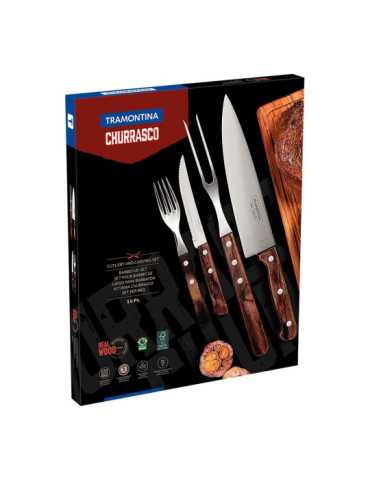 Juego para Asado Fsc Polywood Castaño 14 Piezas TRAMONTINA 2