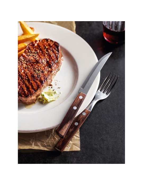 Juego para Asado Fsc Polywood Castaño 14 Piezas TRAMONTINA