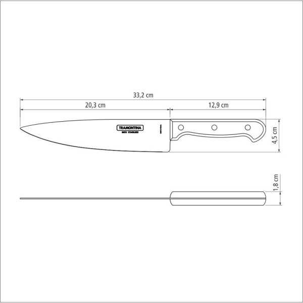 Juego para Asado Fsc Polywood Castaño 14 Piezas TRAMONTINA