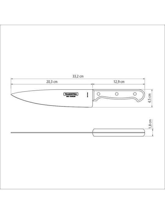 Juego para Asado Fsc Polywood Castaño 14 Piezas TRAMONTINA