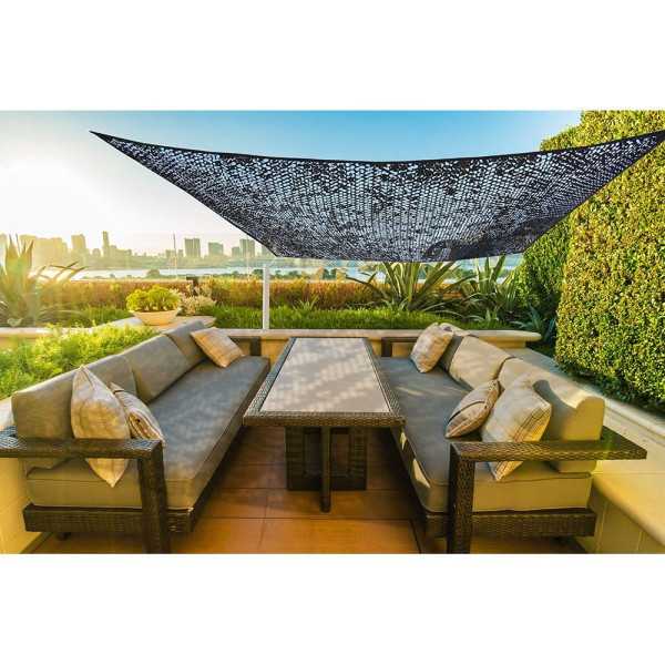 Toldo Camuflaje Reversible Negro 3 x 4 m FAURA