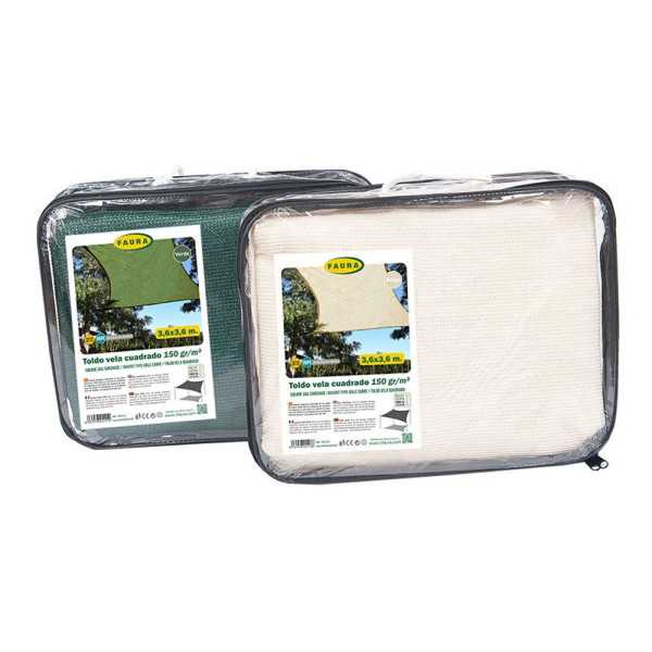 Toldo Vela Cuadrado Verde 5 x 5 m FAURA