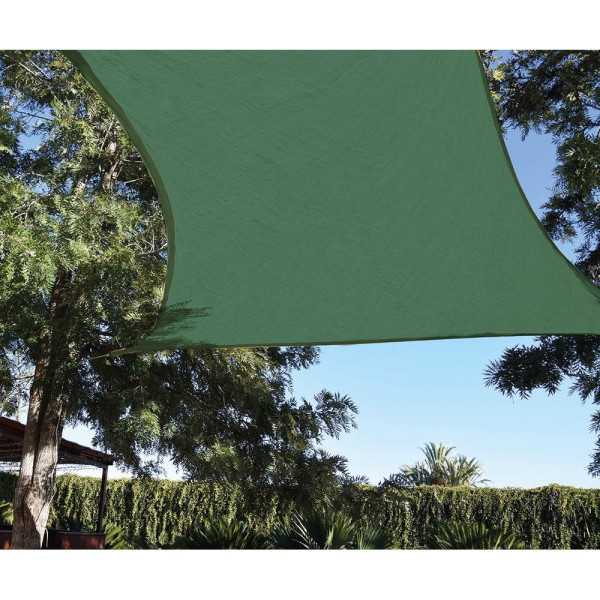 Toldo Vela Cuadrado Verde 5 x 5 m FAURA