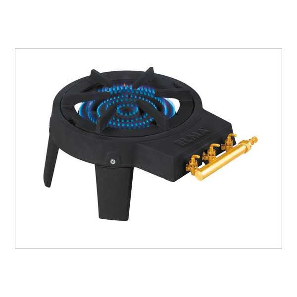Hornillo A Gas de Hierro Fundido Triple Válvula, 9 Kw, Classic, 40 x 30 x 19 cm ELMA