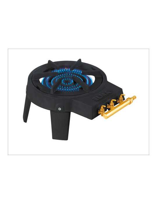 Hornillo A Gas de Hierro Fundido Triple Válvula, 9 Kw, Classic, 40 x 30 x 19 cm ELMA