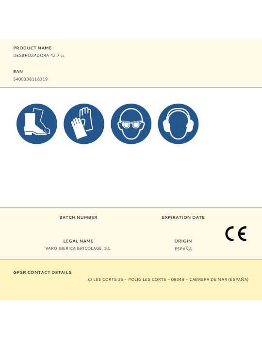 Desbrozadora 42,7 cc POWERPLUS