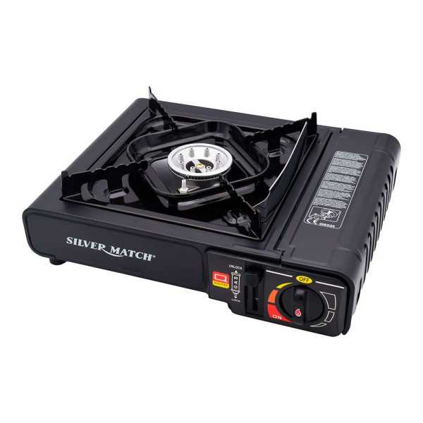 Cocina Portátil de Gas de 1 Fuego, 20 kW, 146 g/h SILVER MATCH