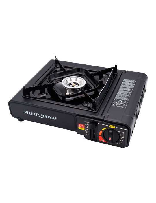 Cocina Portátil de Gas de 1 Fuego, 20 kW, 146 g/h SILVER MATCH