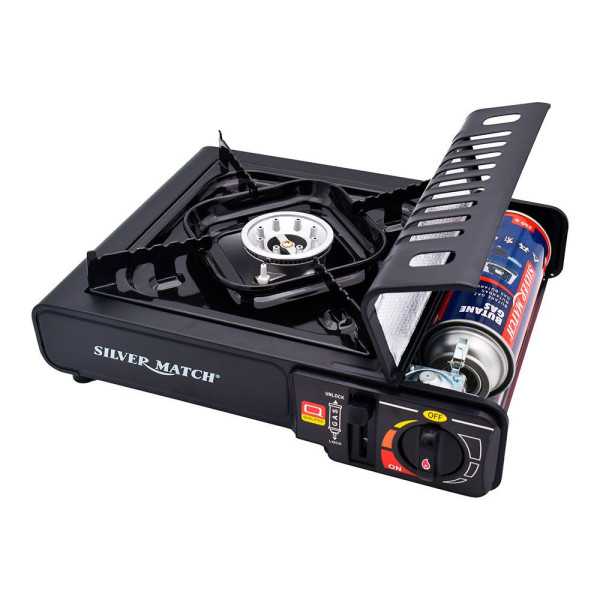 Cocina Portátil de Gas de 1 Fuego, 20 kW, 146 g/h SILVER MATCH