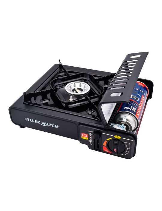 Cocina Portátil de Gas de 1 Fuego, 20 kW, 146 g/h SILVER MATCH