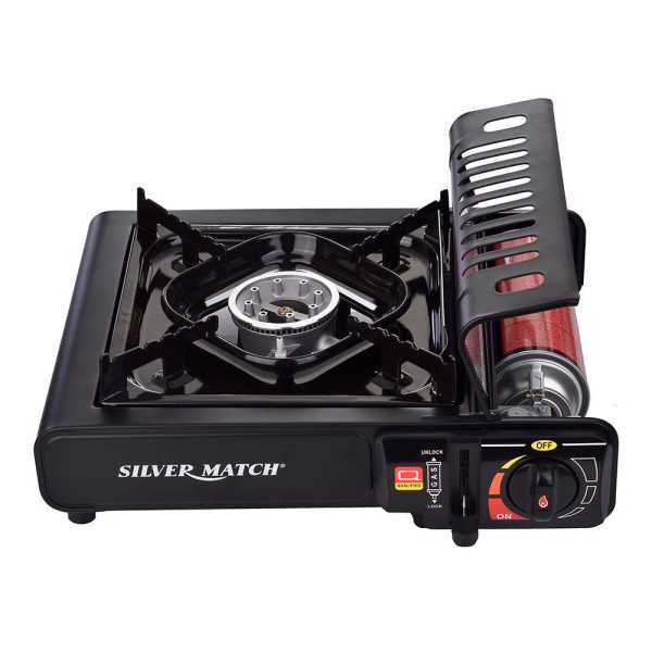 Cocina Portátil de Gas de 1 Fuego, 20 kW, 146 g/h SILVER MATCH
