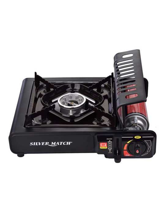 Cocina Portátil de Gas de 1 Fuego, 20 kW, 146 g/h SILVER MATCH