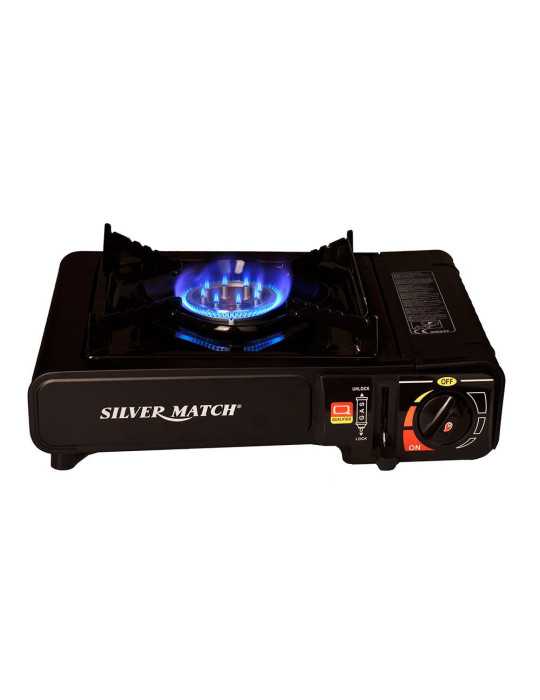 Cocina Portátil de Gas de 1 Fuego, 20 kW, 146 g/h SILVER MATCH