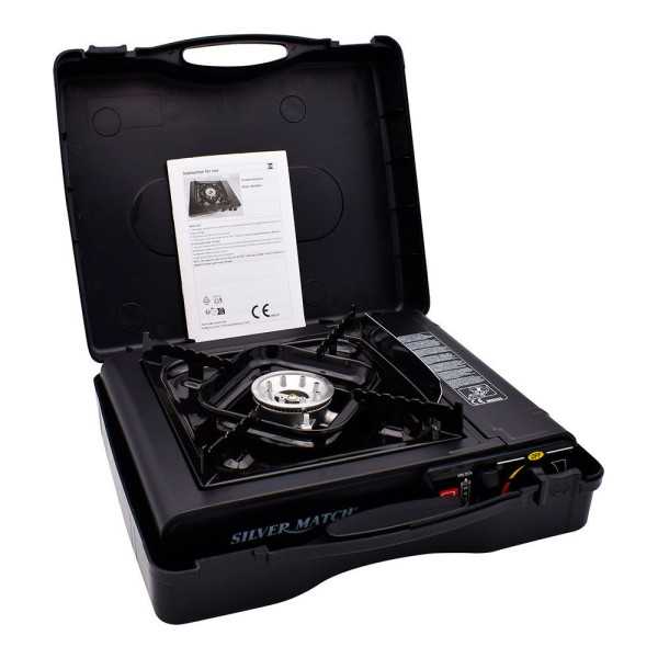 Cocina Portátil de Gas de 1 Fuego, 20 kW, 146 g/h SILVER MATCH
