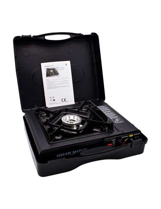 Cocina Portátil de Gas de 1 Fuego, 20 kW, 146 g/h SILVER MATCH