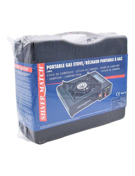 Cocina Portátil de Gas de 1 Fuego, 20 kW, 146 g/h SILVER MATCH